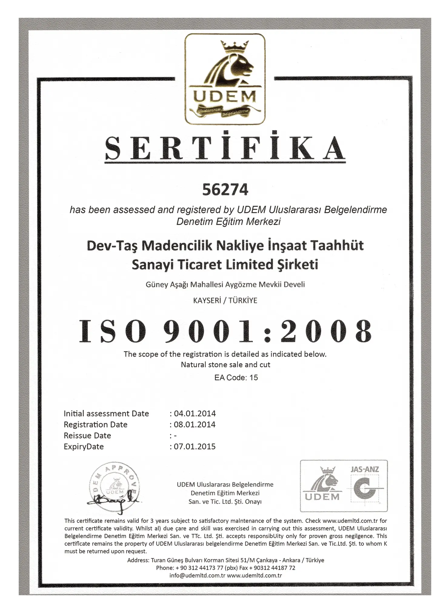 ISO 9001 quality management